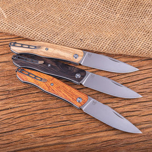 Real Steel Serenity Slipjoint Folding Knife (3.43" N690 Satin Drop Point Blade) Rosewood Handle