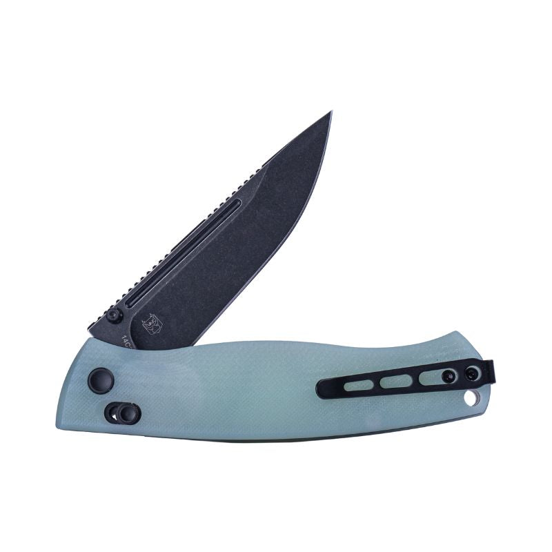 Real Steel Pathfinder FFG Folder Crossbar Lock Folding Knife-(3.74" Alleima 14C28N Blackwash Blade) G10 Handle