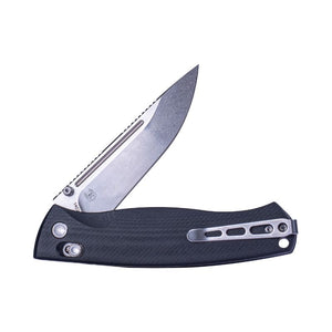 Real Steel Pathfinder FFG Folder EDC Crossbar Lock Folding Pocket Knife -(3.74" Alleima 14C28N Stonewash Blade) G10 Handle