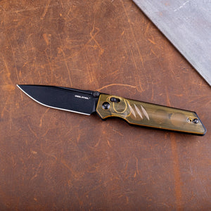 Real Steel Sacra Tactical Crossbar Lock Folding Knife with Ultem Handle (3.31"Bohler K110 Blade)