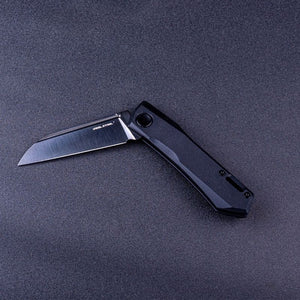 Real Steel Solis Lux Slip Joint G10 Back Spring knives (2.91" DLC Black K110 Blade) G10 Handle