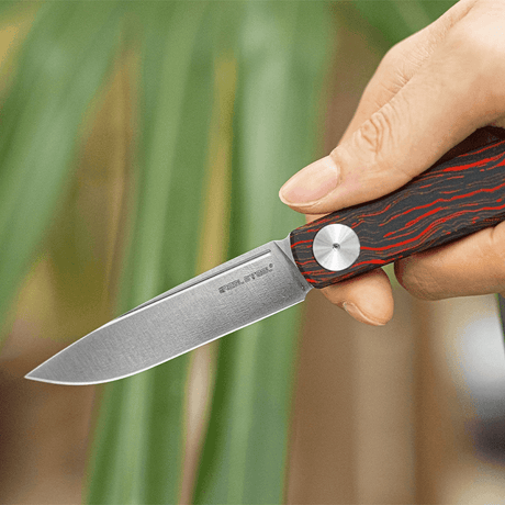 Real Steel Gslip Compact Damascus G10 Ocean Red EDC Slip Joint Folding Knife-3.07" VG-10 Blade and Damascus G10 Handle, Designed by Ostap Hel knife Real Steel spo-default, spo-disabled, spo-notify-me-disabled Real Steel www.realsteelknives.com