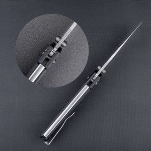 Real Steel Perix Crossbar Lock Folding Knife 3.5''Nitro-V Stonewashed Drop Point Blade, Black G10 Handle