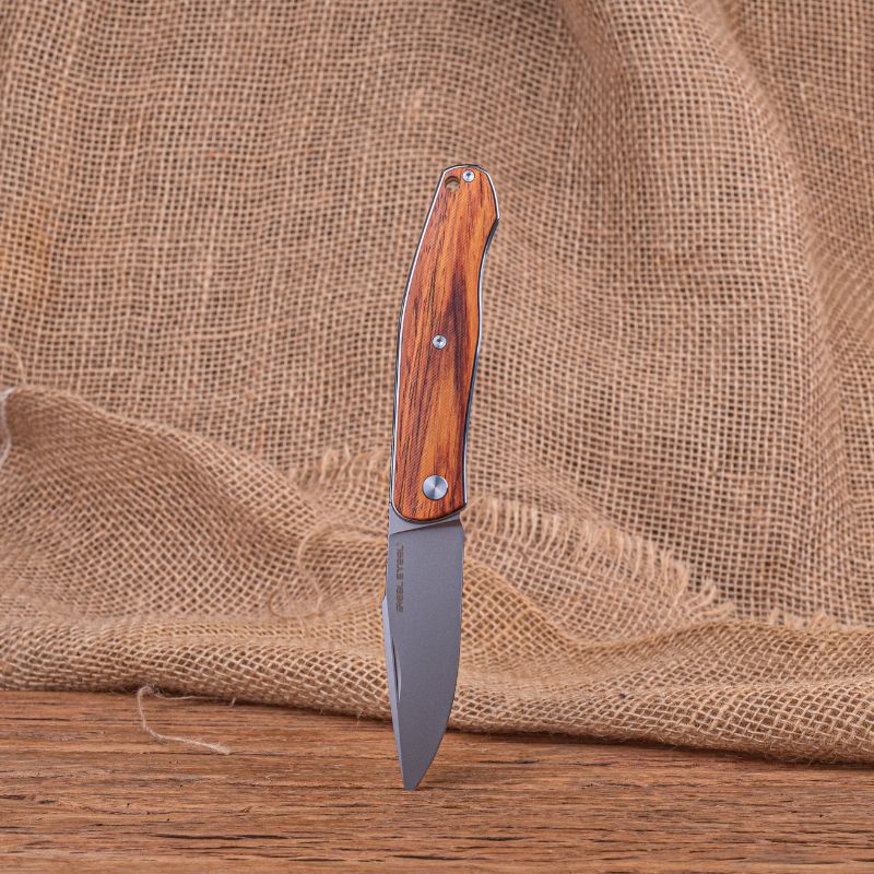Real Steel Serenity Slipjoint Pocket Knife (3.43" N690 Blade) Rosewood Handle, Designed by Ivan D. Braginets