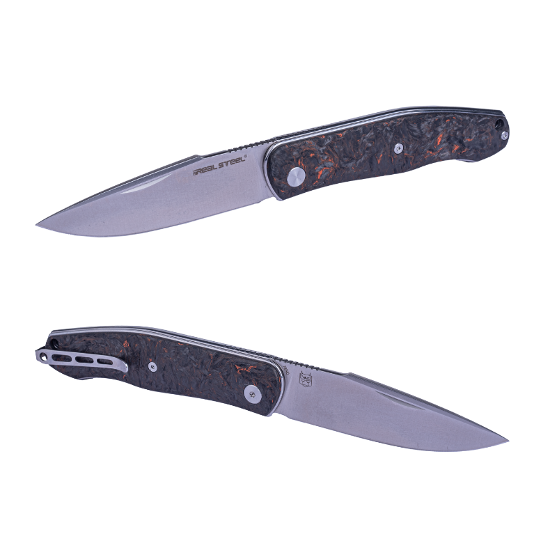 Real Steel Serenity Slipjoint Folding Knife (3.43" N690 Drop Point Blade) - Test Samples