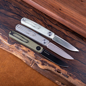Real Steel Gslip Compact  EDC Slip Joint Folding Knife-3.07" VG-10 Blade and  G10 Handle, Designed by Ostap Hel