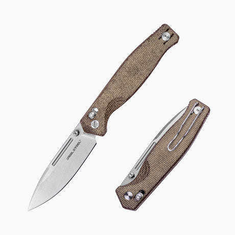 Real Steel Bullet EDC Pocket Knife - Front Flipper with Frame lock (2.91"  S35VN Blade) Designed by Maciej Torbe