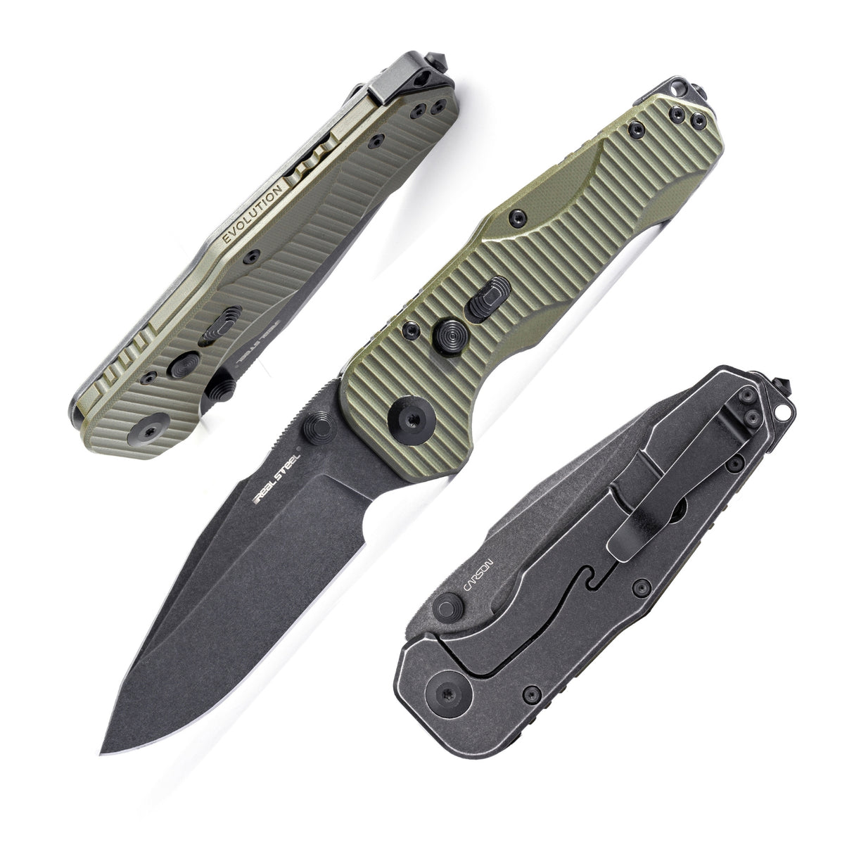 Evolution Ironclad | D2| Steel Frame & G10 | Blackwashed