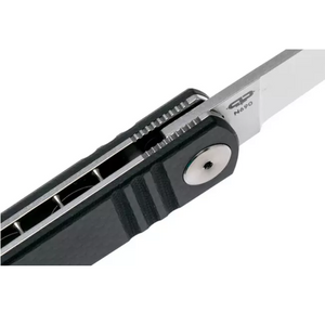 Real Steel Knives Ippon Flipper Knife 3.70" N690 Satin Blade, Carbon Fiber Handles, Liner Lock