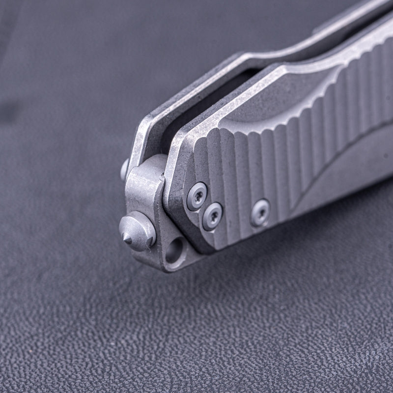 Real Steel Bullet EDC Pocket Knife - Front Flipper with Frame lock (2.91"  S35VN Blade) Designed by Maciej Torbe