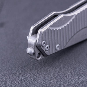 Real Steel Bullet EDC Pocket Knife - Front Flipper with Frame lock (2.91"  S35VN Blade) Designed by Maciej Torbe