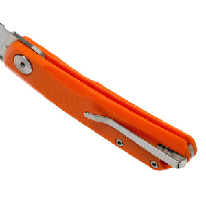 Real Steel Luna Lite EDC Urban Silp Joint Folding Knife-2.76"  D2 Blade and Orange G10 Handle