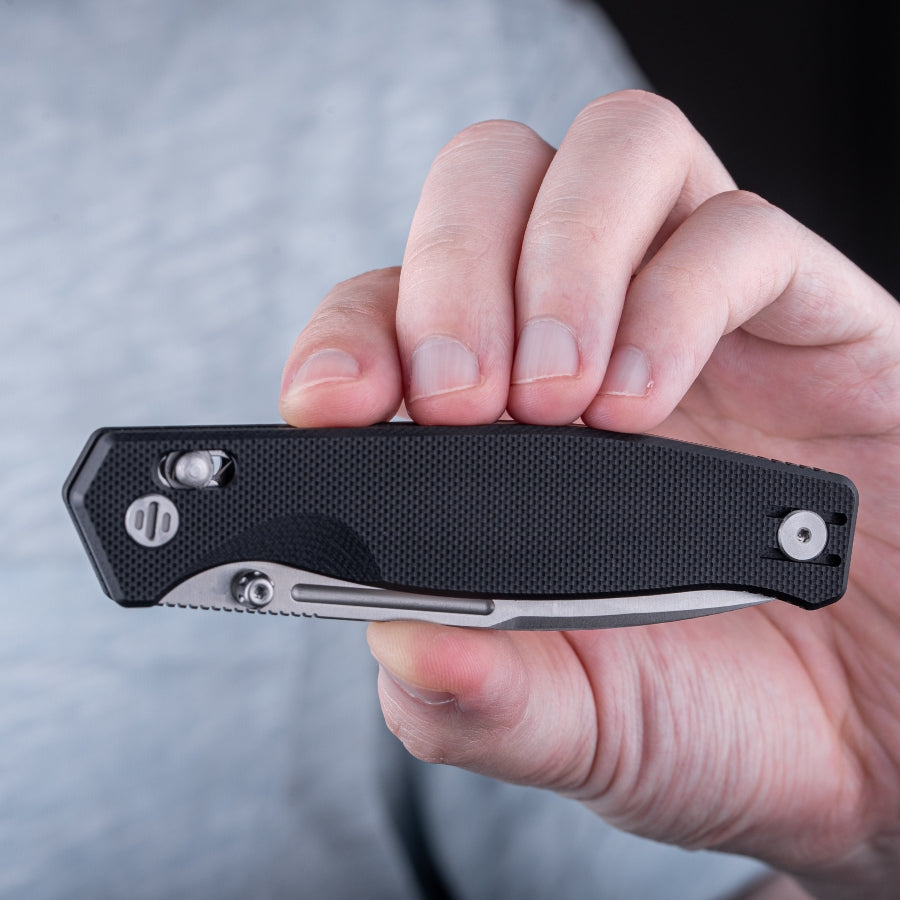 Real Steel Bullet EDC Pocket Knife - Front Flipper with Frame lock (2.91"  S35VN Blade) Designed by Maciej Torbe
