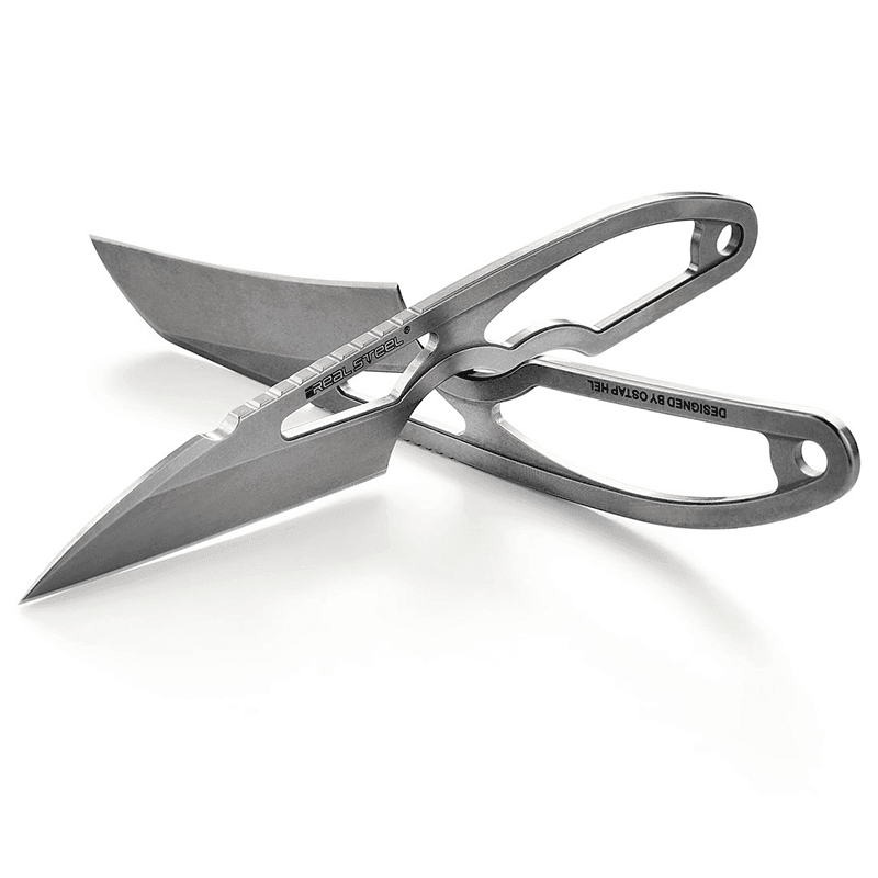 Real Steel Alieneck Hawkbill Fixed Blade Neck Knife (Stonewash)