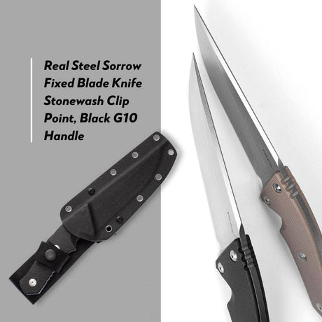 RealSteel Sorrow Bushcraft Hunting Fixed Knife -5.04" D2 Blade and G10 Handle knife Real Steel spo-default, spo-disabled, spo-notify-me-disabled Real Steel www.realsteelknives.com